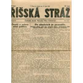 Říšská stráž (17.10.1928) Ústřední deník Národní obce fašistické (staré noviny, fašisté, 1. republika)