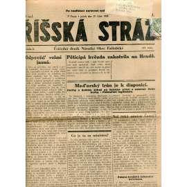 Říšská stráž (19.10.1928) Ústřední deník Národní obce fašistické (staré noviny, fašisté, 1. republika)