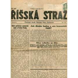 Říšská stráž (19.10.1928) Ústřední deník Národní obce fašistické (staré noviny, fašisté, 1. republika)