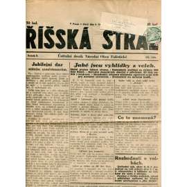 Říšská stráž (6.11.1928) Ústřední deník Národní obce fašistické (staré noviny, fašisté, 1. republika)
