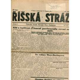 Říšská stráž (10.11.1928) Ústřední deník Národní obce fašistické (staré noviny, fašisté, 1. republika)