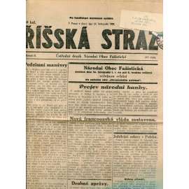 Říšská stráž (13.11.1928) Ústřední deník Národní obce fašistické (staré noviny, fašisté, 1. republika)