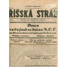 Říšská stráž (15.11.1928) Ústřední deník Národní obce fašistické (staré noviny, fašisté, 1. republika)