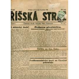 Říšská stráž (15.12.1928) Ústřední deník Národní obce fašistické (staré noviny, fašisté, 1. republika)