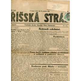 Říšská stráž (18.12.1928) Ústřední deník Národní obce fašistické (staré noviny, fašisté, 1. republika)