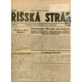 Říšská stráž (22.12.1928) Ústřední deník Národní obce fašistické (staré noviny, fašisté, 1. republika)