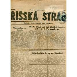 Říšská stráž (27.12.1928) Ústřední deník Národní obce fašistické (staré noviny, fašisté, 1. republika)