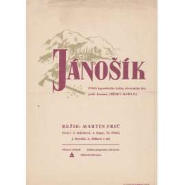 Jánošík (filmový plakát, ČSSR 1936, režie Martin Frič, Hrají: Z. Hajdúková, A. Bagar)
