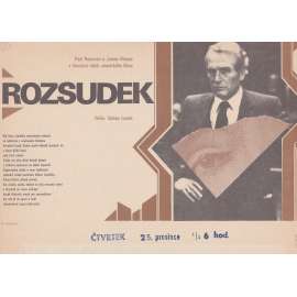 Rozsudek (filmový plakát, slepka, film USA 1982, režie Sidney Lumet, Hrají: Paul Newman, Charlotte Rampling)
