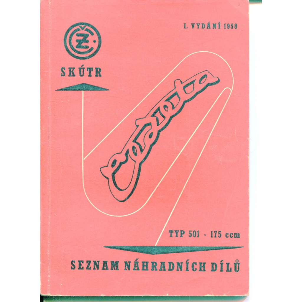 Skútr Čezeta. Seznam náhradních dílů