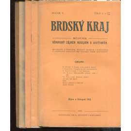 Brdský kraj, ročník V., čísla 1-10/1912-1913. Měsíčník věnovaný zájmům musejním a osvětovým (časopis, okres Rokycany, Brdy)