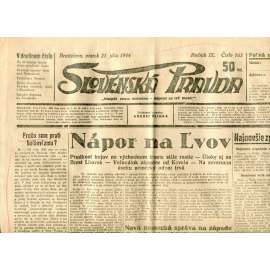Slovenská pravda 21.7.1944 (noviny, text slovensky, zakladatel Andrej Hlinka, Slovenský stát)