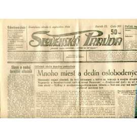 Slovenská pravda 6.9.1944 (noviny, text slovensky, zakladatel Andrej Hlinka, Slovenský stát)