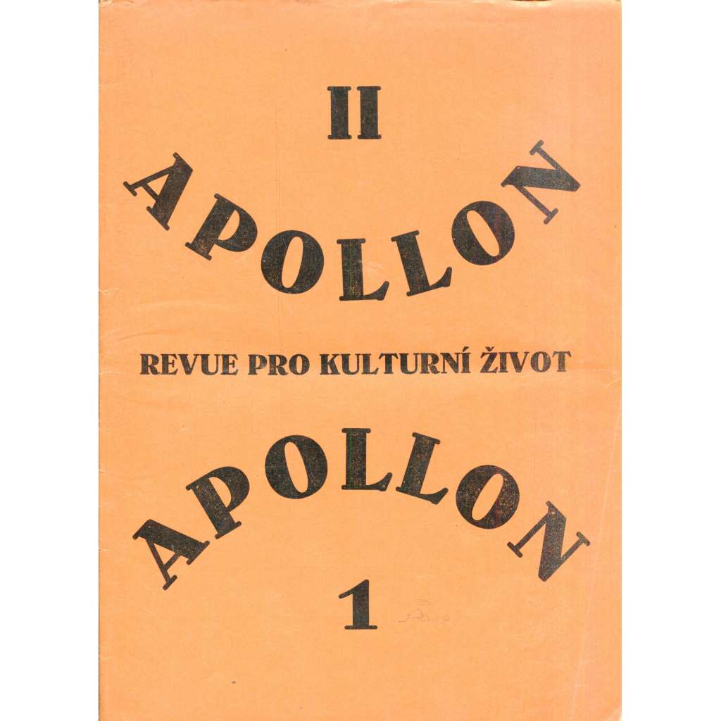 Apollon, ročník II., číslo 1/1924. Revue pro kulturní život (časopis)