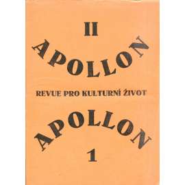 Apollon, ročník II., číslo 1/1924. Revue pro kulturní život (časopis)