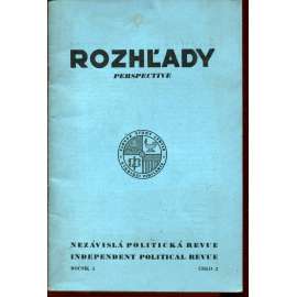 Rozhľady, ročník III., číslo 2/1958. Nezávislá politická revue (exil)