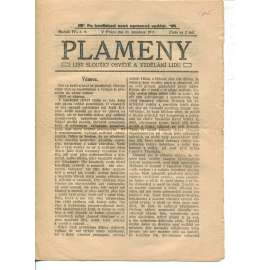 Plameny, ročník IV., číslo 9/1911 (List sloužící osvětě a vzdělání lidu) - 21.12.1911 (časopis, noviny)