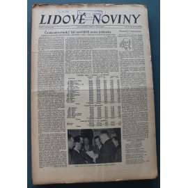 Lidové noviny 1948, roč. 56 (deník, komunismus, mj. Západ a naše volby, Stálá nejistota v Palestině, Únoroví utečenci [Zenkl, Drtina], Dr. Beneš se vzdal úřadu presidenta, K. Gottwald president)