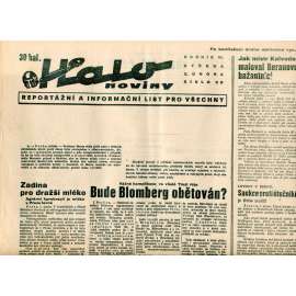 Halo noviny, ročník VI., číslo 28/1938. Reportážní a informační list pro všechny
