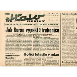Halo noviny, ročník VI., číslo 22/1938. Reportážní a informační list pro všechny