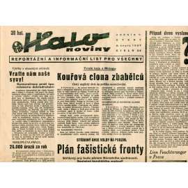 Halo noviny, ročník V., číslo 34/1937. Reportážní a informační list pro všechny Halo noviny, ročník V., číslo 34/1937. Reportážní a informační list pro všechny