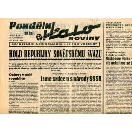 Pondělní Halo noviny, ročník V., číslo 263/1937. Reportážní a informační list pro všechny (pošk.)