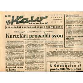 Halo noviny, ročník V., číslo 265/1937. Reportážní a informační list pro všechny Halo noviny, ročník V., číslo 265/1937. Reportážní a informační list pro všechny