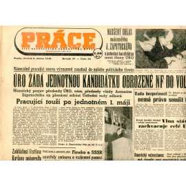 Práce. List revolučního odborového hnutí (8.4.1948) - staré noviny