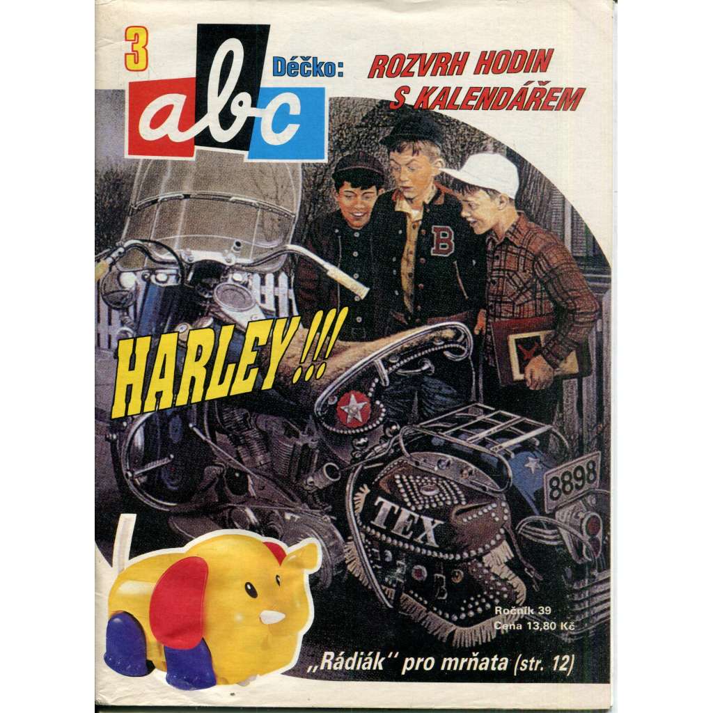 Časopis ABC, ročník 39., číslo 3/1994 - Obsahuje vystřihovací modely - déčka (Jedno číslo časopisu) Časopis ABC, ročník 39., číslo 3/1994 - Obsahuje vystřihovací modely - déčka (Jedno číslo časopisu)