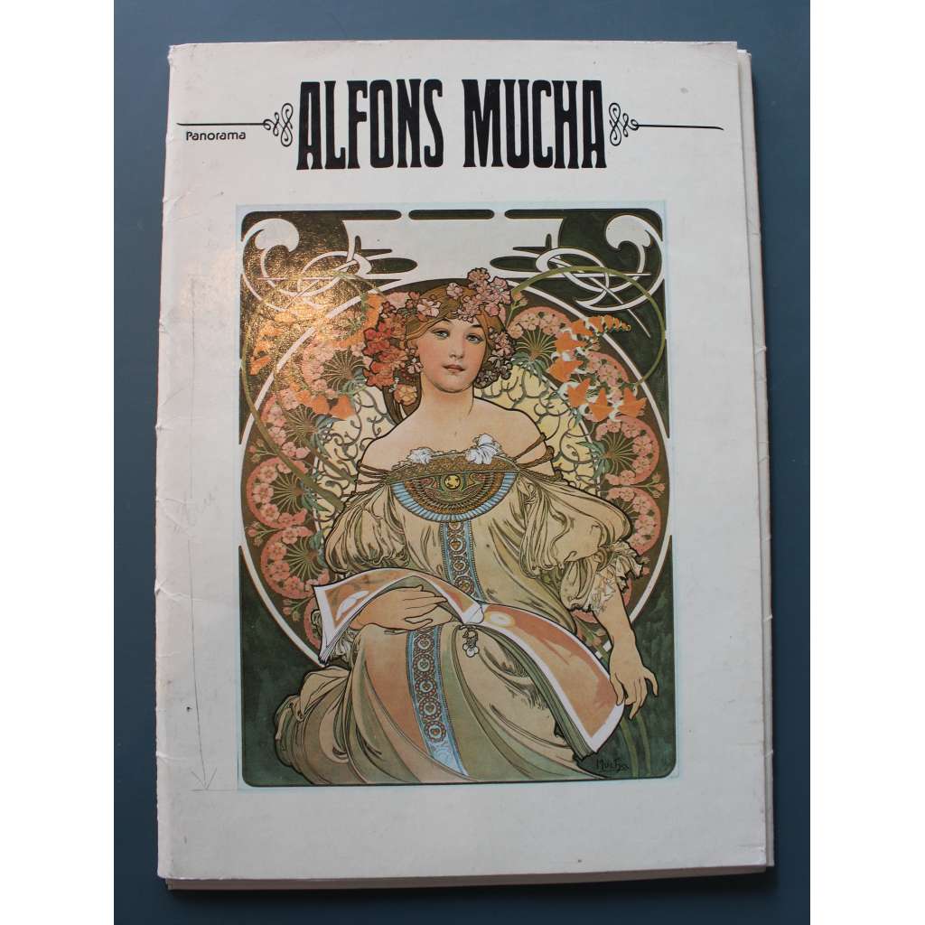 Alfons Mucha (15 reprodukcí - plakát, secese, návrhy, malířství, kresba, mj. Job, Sarah Bernhardt, Cycles Perfecta, Večernice, Luna, Jitřenka, Hrozba)
