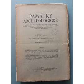 Památky archaeologické 1916 4 sešity (časopis, archeologie, mj. Merovejské hroby ve Zvoleněvsi; Nové nálezy římských mincí na Poděbradsku; Soupis nálezů antických mincí v Čechách; Mělník)