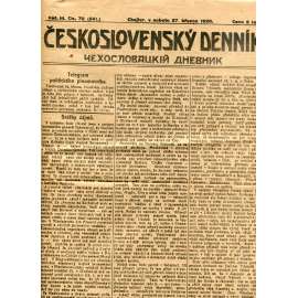 Československý denník roč. III, č. 70. Chajlar, 1920 (LEGIE, RUSKO, LEGIONÁŘI) Československý denník roč. III, č. 70. Chajlar, 1920 (LEGIE, RUSKO, LEGIONÁŘI)
