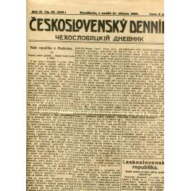 Československý denník roč. III, č. 65. Mandžuria, 1920 (LEGIE, RUSKO, LEGIONÁŘI) Československý denník roč. III, č. 65. Mandžuria, 1920 (LEGIE, RUSKO, LEGIONÁŘI)