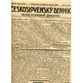 Československý denník roč. III, č. 61. Adrianovka, 1920 (LEGIE, RUSKO, LEGIONÁŘI) Československý denník roč. III, č. 61. Adrianovka, 1920 (LEGIE, RUSKO, LEGIONÁŘI)