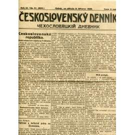 Československý denník roč. III, č. 51. Chilok, 1920 (LEGIE, RUSKO, LEGIONÁŘI) Československý denník roč. III, č. 51. Chilok, 1920 (LEGIE, RUSKO, LEGIONÁŘI)