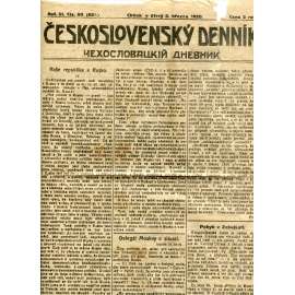 Československý denník roč. III, č. 50. Chilok, 1920 (LEGIE, RUSKO, LEGIONÁŘI) Československý denník roč. III, č. 50. Chilok, 1920 (LEGIE, RUSKO, LEGIONÁŘI)