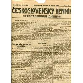 Československý denník roč. III, č. 44. Divizionnaja, 1920 (LEGIE, RUSKO, LEGIONÁŘI) Československý denník roč. III, č. 44. Divizionnaja, 1920 (LEGIE, RUSKO, LEGIONÁŘI)