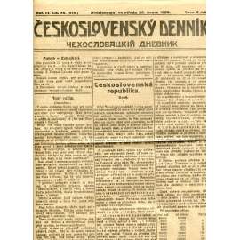 Československý denník roč. III, č. 45. Divizionnaja, 1920 (LEGIE, RUSKO, LEGIONÁŘI) Československý denník roč. III, č. 45. Divizionnaja, 1920 (LEGIE, RUSKO, LEGIONÁŘI)
