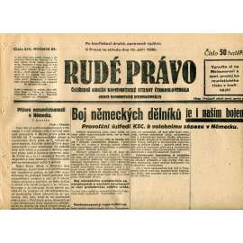 Rudé právo (10.9.1930) - staré noviny, 1. republika Rudé právo (10.9.1930) - staré noviny, 1. republika