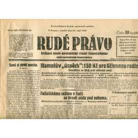 Rudé právo (21.9.1930) - staré noviny, 1. republika Rudé právo (21.9.1930) - staré noviny, 1. republika