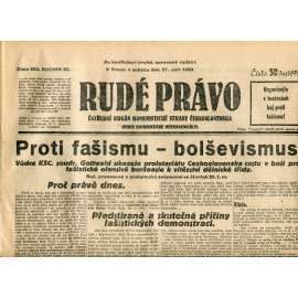 Rudé právo (27.9.1930) - staré noviny, 1. republika Rudé právo (27.9.1930) - staré noviny, 1. republika