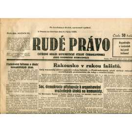Rudé právo (2.10.1930) - staré noviny, 1. republika Rudé právo (2.10.1930) - staré noviny, 1. republika