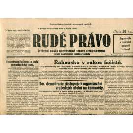 Rudé právo (2.10.1930) - staré noviny, 1. republika Rudé právo (2.10.1930) - staré noviny, 1. republika