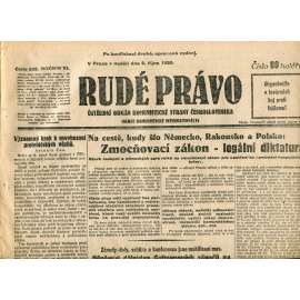 Rudé právo (5.10.1930) - staré noviny, 1. republika Rudé právo (5.10.1930) - staré noviny, 1. republika