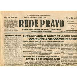 Rudé právo (9.10.1930) - staré noviny, 1. republika Rudé právo (9.10.1930) - staré noviny, 1. republika