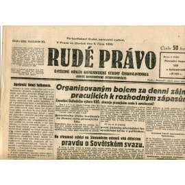 Rudé právo (9.10.1930) - staré noviny, 1. republika Rudé právo (9.10.1930) - staré noviny, 1. republika