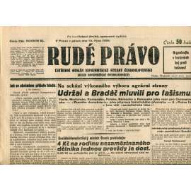 Rudé právo (10.10.1930) - staré noviny, 1. republika Rudé právo (10.10.1930) - staré noviny, 1. republika