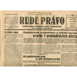 Rudé právo (22.10.1930) - staré noviny, 1. republika Rudé právo (22.10.1930) - staré noviny, 1. republika