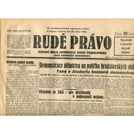 Rudé právo (25.10.1930) - staré noviny, 1. republika Rudé právo (25.10.1930) - staré noviny, 1. republika