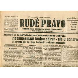 Rudé právo (26.10.1930) - staré noviny, 1. republika Rudé právo (26.10.1930) - staré noviny, 1. republika